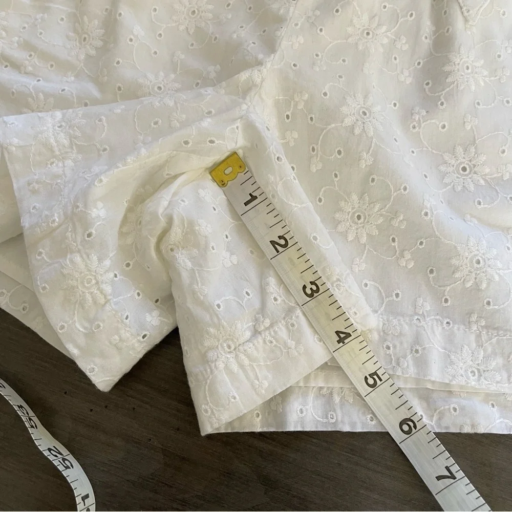 Polo Ralph Lauren girls white floral eyelet shorts size 14 NWT